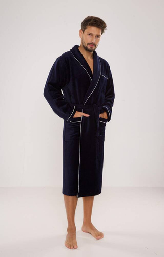 735 Manuele pánský župan De Lafense - tmavě modrý