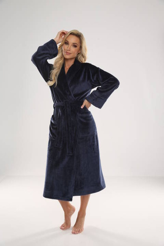 628 Abigail Dlouhý dámský župan Forex - tmavě modrý