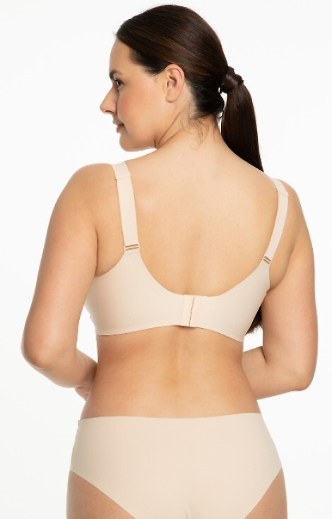 Jelly Bra Comfort Julimex black beige - podprsenka bez kostic pro velká prsa