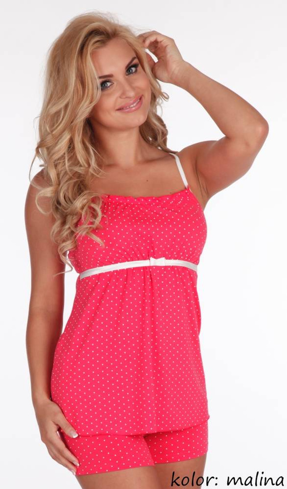 915 Dots Forex dámské pyžamo - malinové