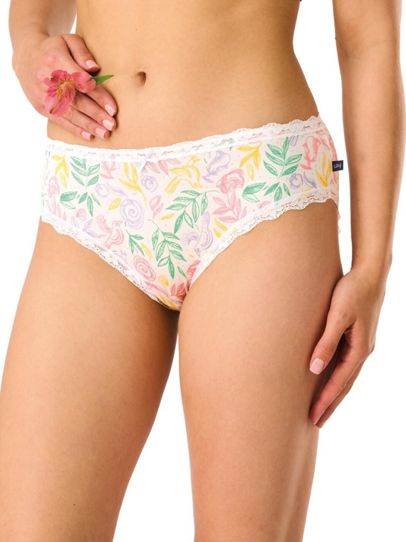 Dámské kalhotky midi LPC 576 B26 Key – viskóza s krajkou, 2 ks Key