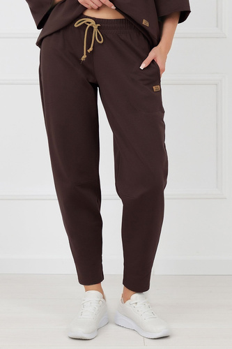 Tepláky Kaori Italian Fashion bavlna hnědé