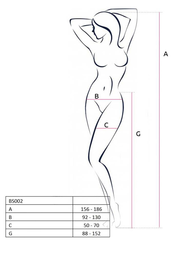 S030 Bodystocking Punčochy Passion černá