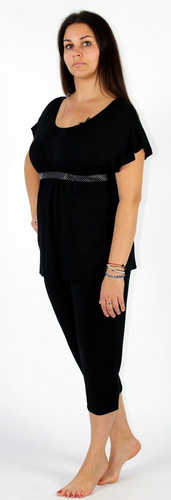 448 Julie Dámské 3/4 pyžamo - černé