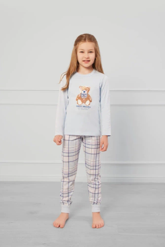 Katrin Dívčí pyžamo Italian Fashion - modrá/potisk