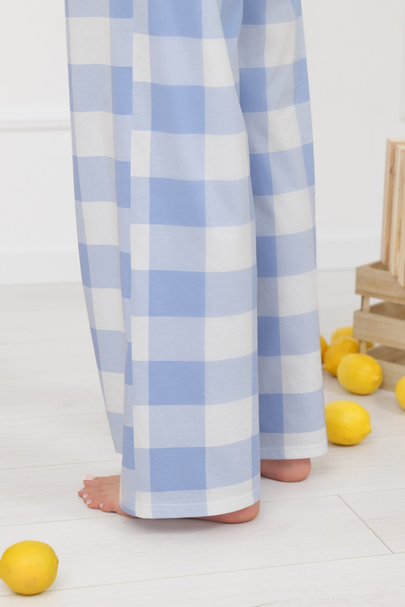 Dámské kalhoty Mika Italian Fashion 100% bavlna široké nohavice kostka