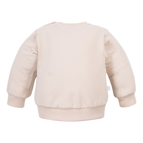 Mikina Beary Cool Eevi - světle béžová, bavlna, potisk medvídků