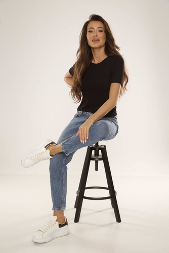 698 Freya Halenka s krátkým rukávem De Lafense - černá