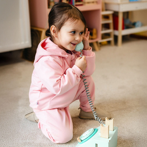 Dívčí tepláková souprava Eevi Cherry růžová bavlna