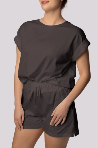Bliss dámské pyžamo s krátkým rukávem Mona graphite