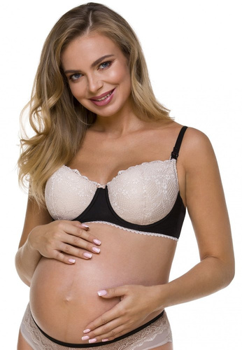 3116 Kojicí podprsenka Lupoline-béžovo-černá