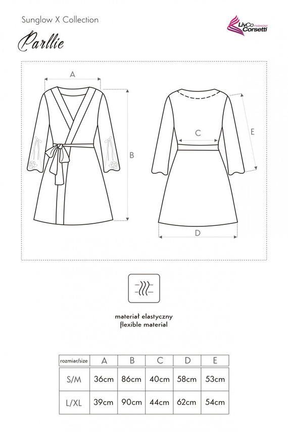 Parllie LC 90393-1 Sunglow X Collection Dámský župan LivCo Corsetti