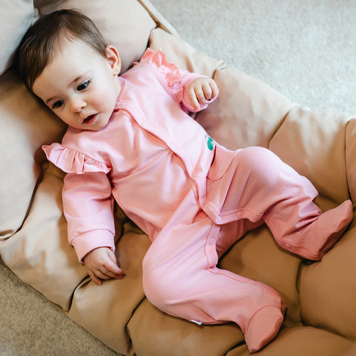 Kojenecký overal Eevi Cherry s ťapkami bavlna měkký