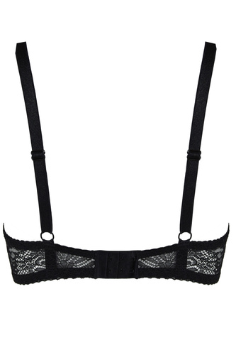 19237 Fancy Mediolano Bralette Black - Krajková nepodšitá podprsenka