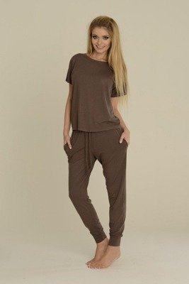 524 Paula Dámské pyžamo De Lafense - mocca