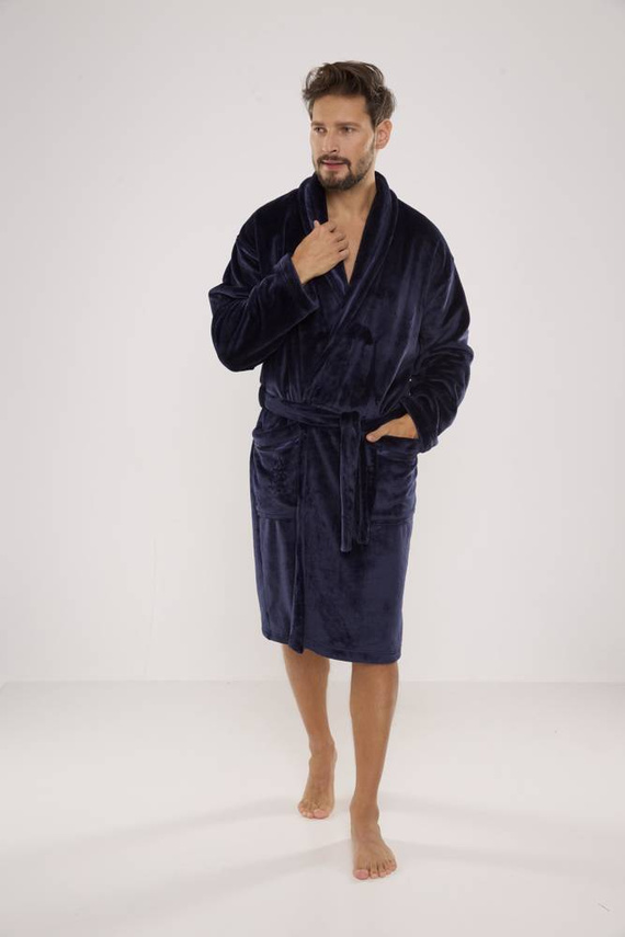 716 Rafael pánský župan De lafense - tmavě modrý