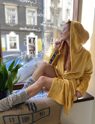 626 Abigail Dámský krátký župan Forex - medový