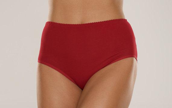 018 Sara Kalhotky s vysokým sedem De lafense - vínové