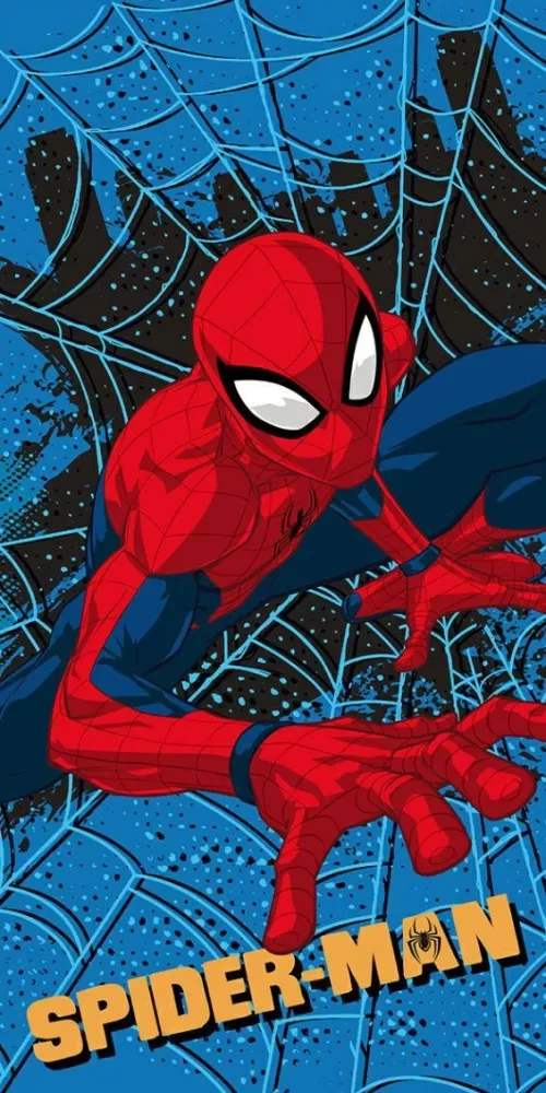 Plážová osuška Spider-Man modrá Na pláž, k bazénu Jerry Jabrics