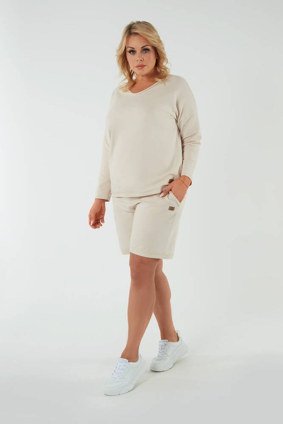 Madri Halenka s dlouhým rukávem Italian Fashion - béžová