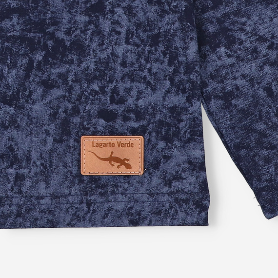 KAR-1021 Chlapecká blůza s dlouhými rukávy Lagarto Verde navy blue - bavlna s elastanem, polská výroba
