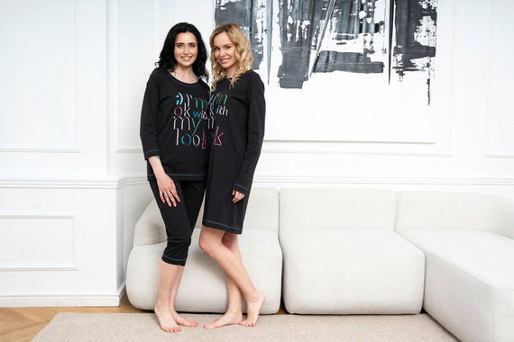 Noční košile Olza Italian Fashion - černá