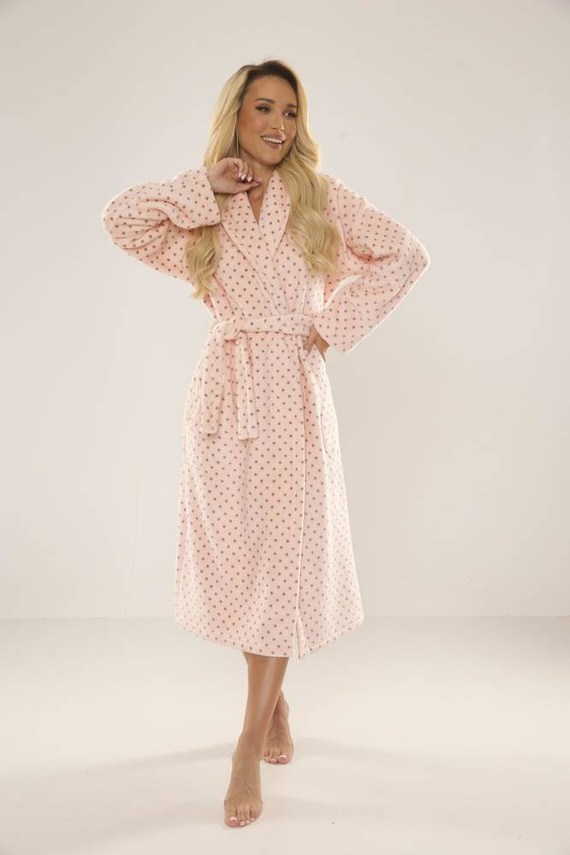 548 Dámský župan Melanie Long Forex - lososový