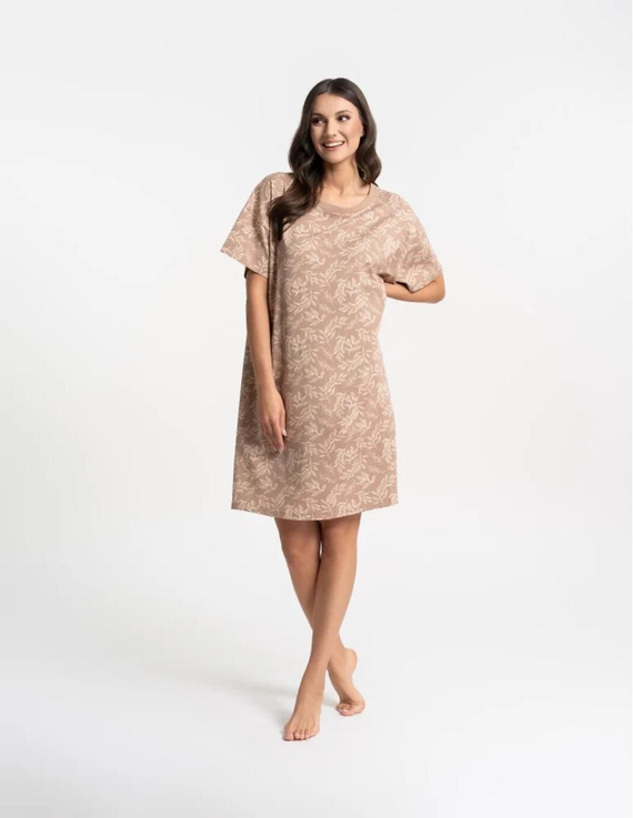 Dámská noční košile Moraj PDK2800-006 béžová – bavlna, oversize střih