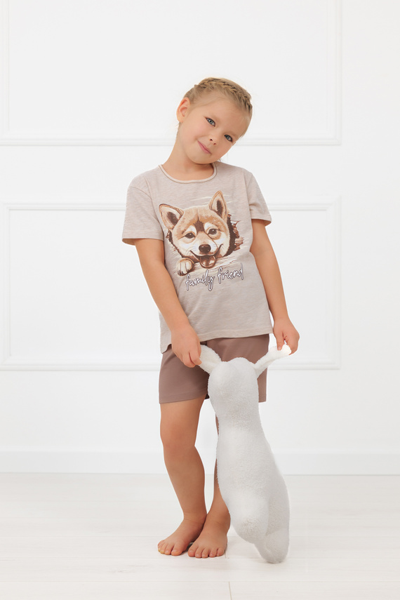 Dívčí pyžamo Shiba Italian Fashion 100% bavlna šortky