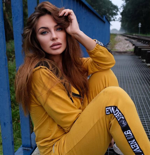 619 New York Forex dámská tepláková souprava - medová