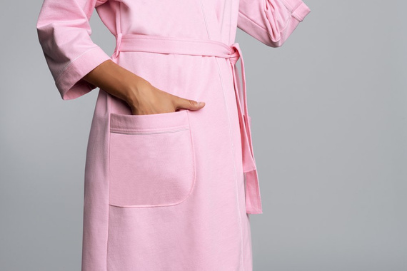 Kalia Dámský župan s 3/4 rukávy Italian Fashion - růžový