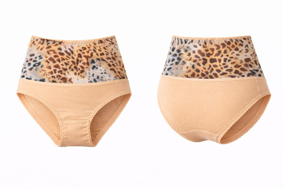 Mitex IGA WILD stahovací kalhotky s vysokým pasem pro vyhlazení břicha wild black 