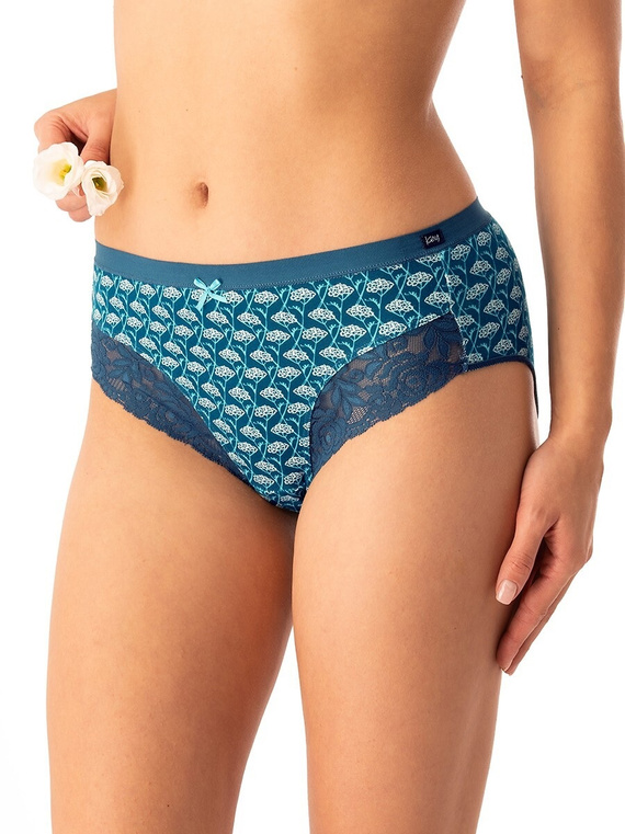 Dámské kalhotky Key LPC 577 emerald - bavlněné, pohodlné, sada 2 kusů