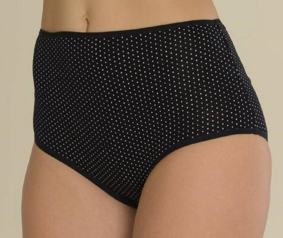 018 Kalhotky s vysokým pasem Sara De lafense - tmavě modré puntíky