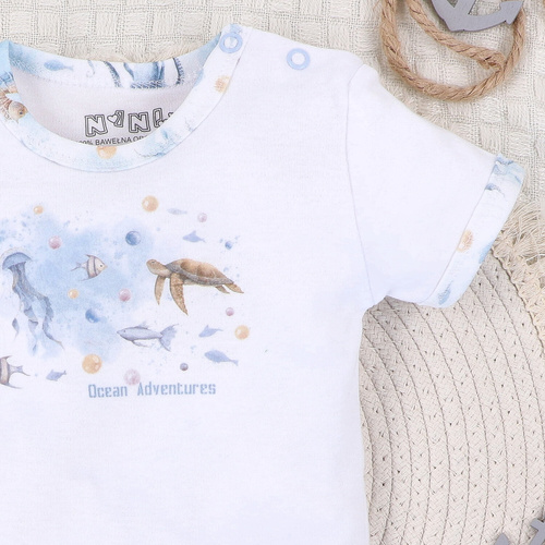 ABN-5448 Body z organické bavlny Sea Of Joy od Nini - organická bavlna, krátký rukáv