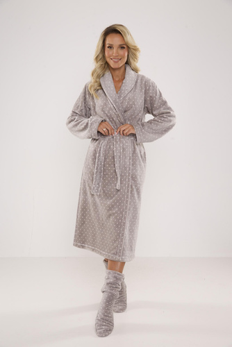 548 Melanie Dámský dlouhý župan Forex - šedý