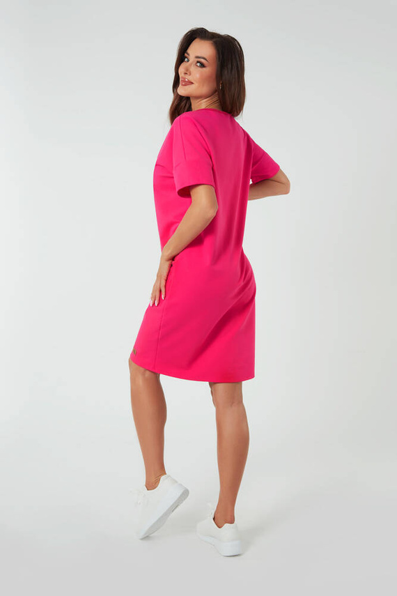 Dámská tunika s krátkým rukávem Stella Italian Fashion - fuchsiová