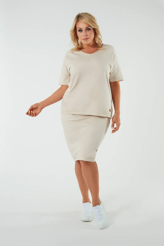 Dámská midi sukně Stella Italian Fashion - béžová