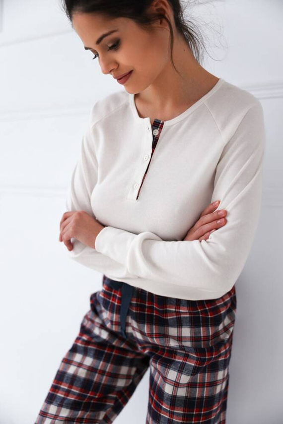 Mollie Dámské pyžamo Sensis Interlock - krémové