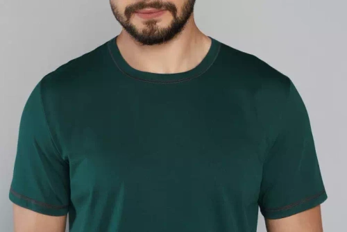 Narvik Pánské pyžamo s krátkým rukávem, šortky Italian Fashion- zelená/potisk