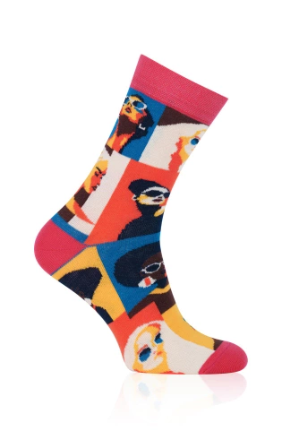 S171D Donna Dlouhé ponožky Italian Fashion - růžové