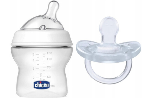 Chicco set - NaturalFeeling 150 ml láhev + PhysioForma Soft 0-6 m savička