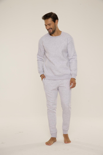 813 Indigo Pánská tepláková souprava De Lafense - světlý melír