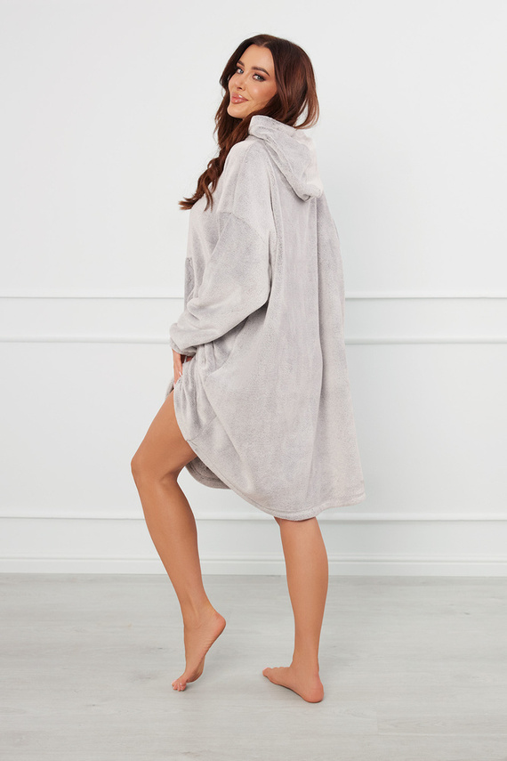 Forio Blůza s kapucí unisex Italská móda - šedá