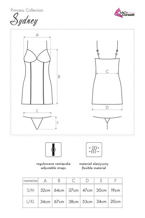 Sydney LC 90291 Set, košilka a tanga LivCo Corsetti Fashion