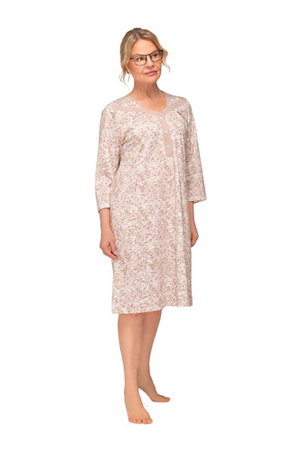 Bavlněná noční košile Lidia II 270 Martel listy výstřih V