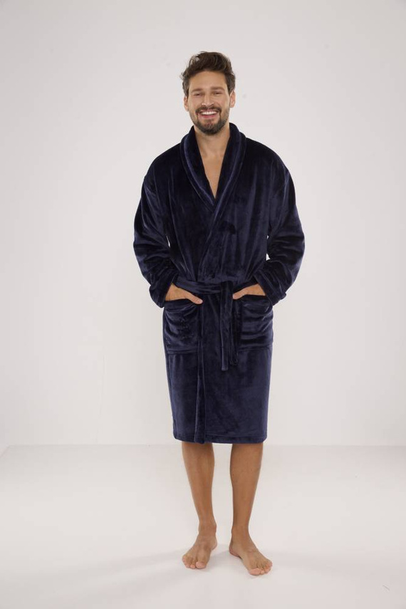 716 Rafael pánský župan De lafense - tmavě modrý