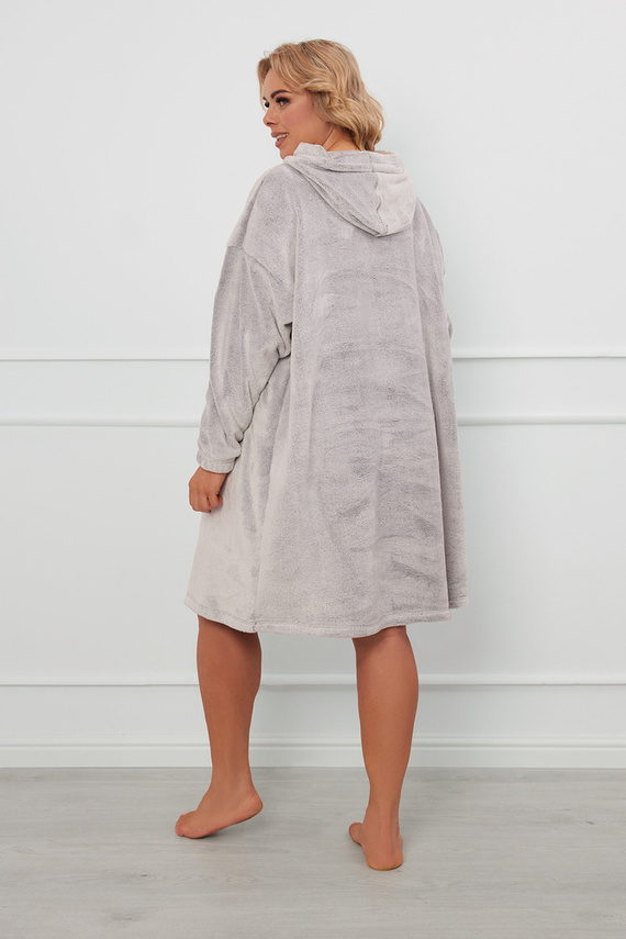 Forio Blůza s kapucí unisex Italská móda - šedá