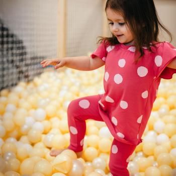 Dívčí legíny Eevi Cherry bavlna elastické pohodlné