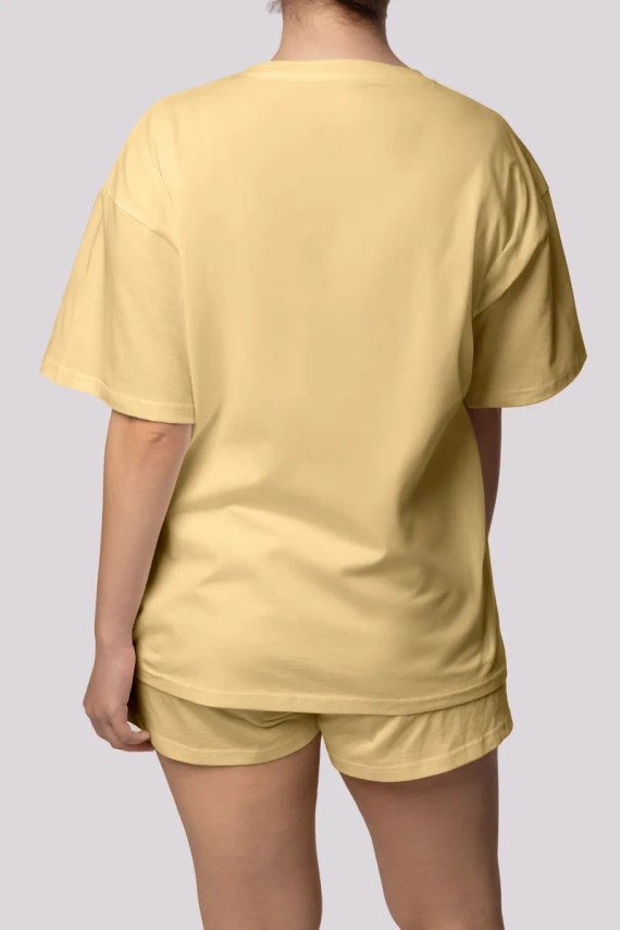 Bliss dámské pyžamo s krátkým rukávem Mona žlutá